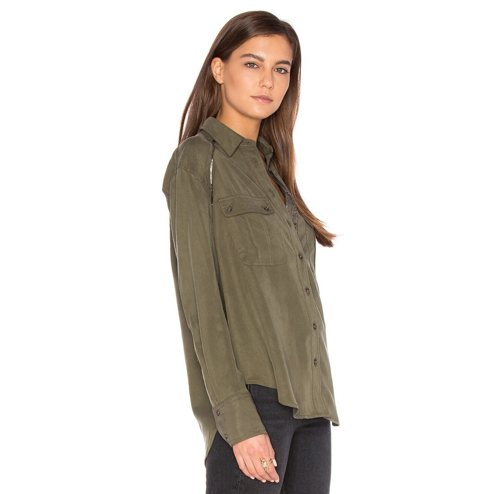 NWT Free People Off Campus Button Down Top Retail $108 Small - Picture 3 of 4